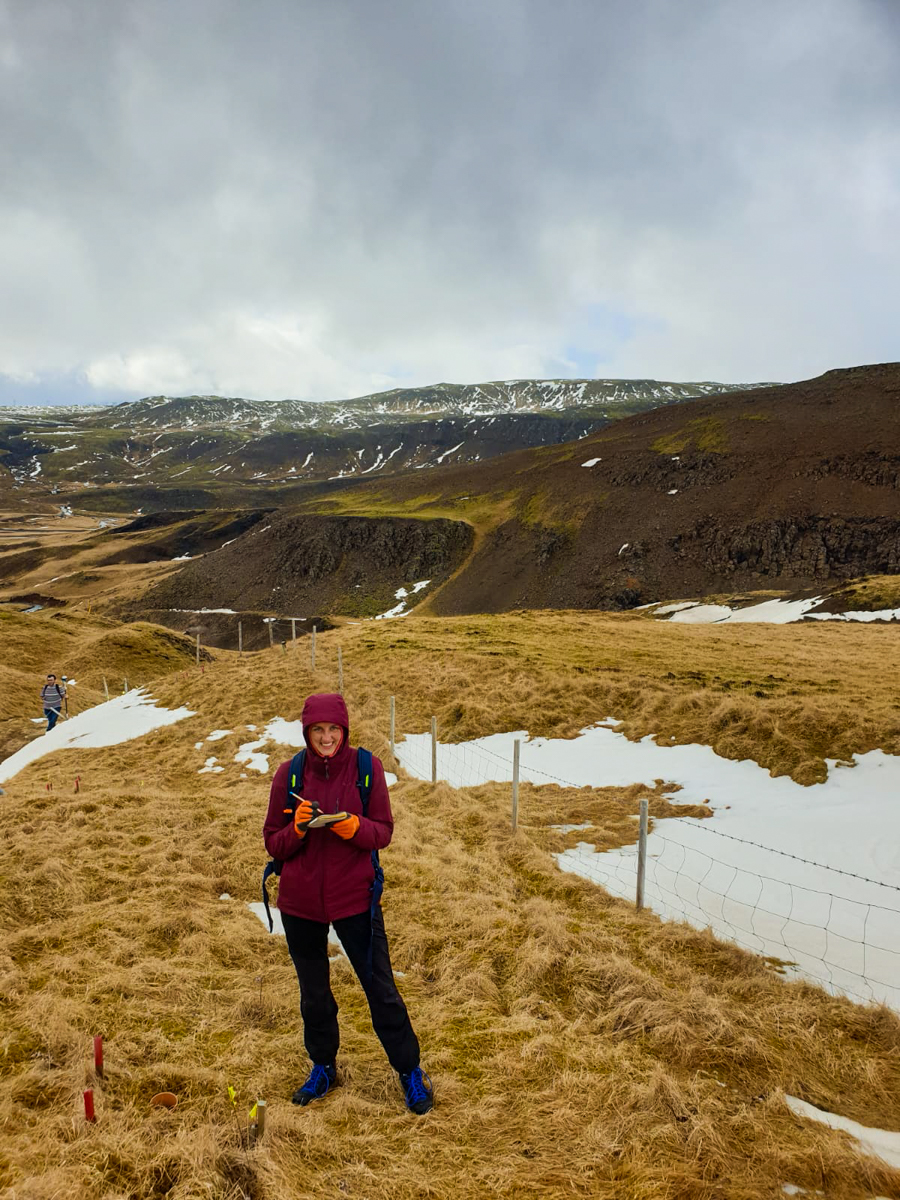 Katharina við störf á einu af rannsóknarsvæðum FutureArctic. Mynd aðsend Image