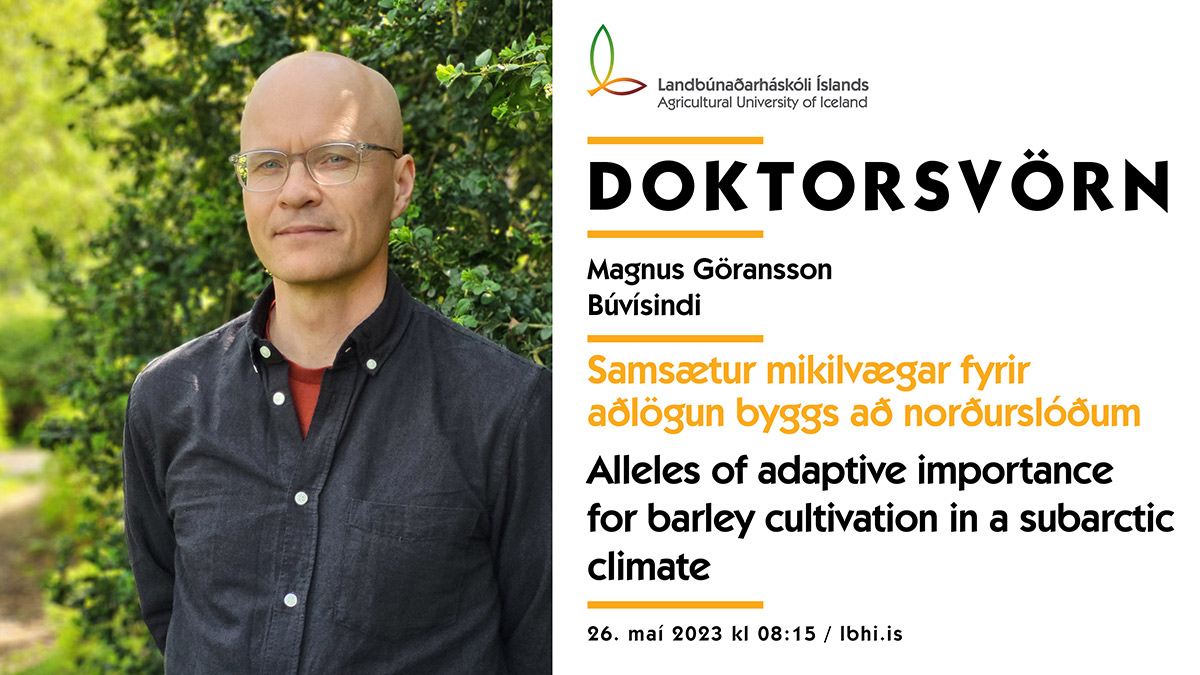 Doktorsvörn Magnus Göransson í búvísindum